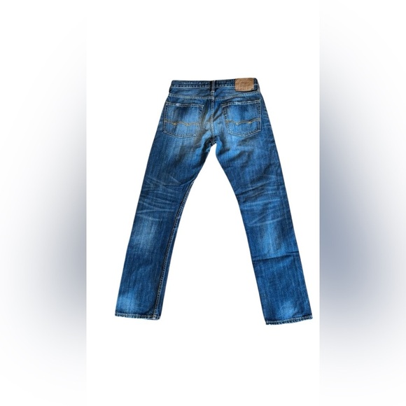 American Eagle AEO Slim Distressed Jean Sz 29X31”Blue 100% Cotton Whisker Detail - Picture 3 of 8